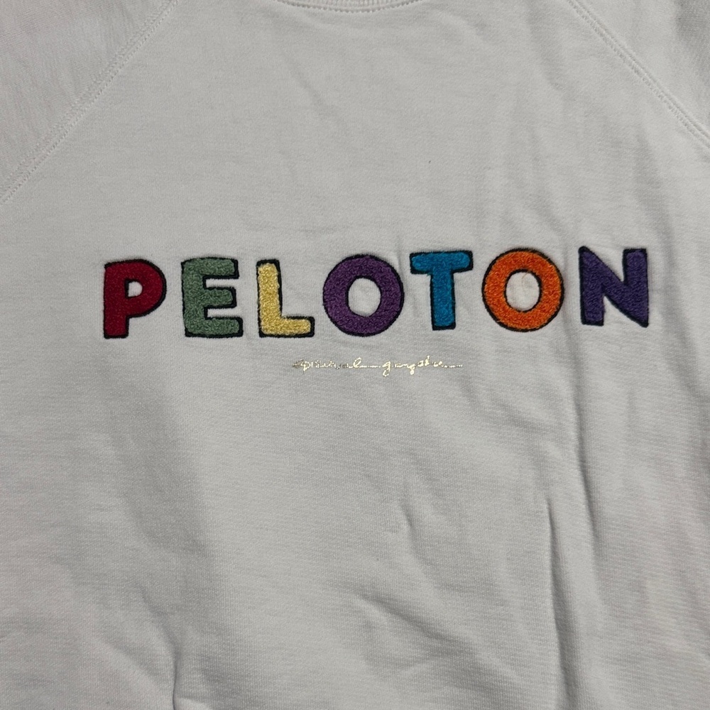 Spiritual Gangster x Peloton Raglan Crewneck Sweater Women’s Size M Pullover - Picture 4 of 9